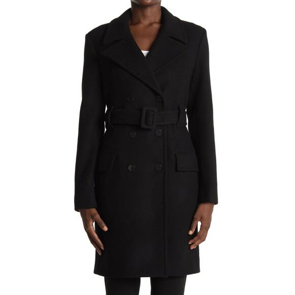 THEORY Modus Superlight Wool Cashmere Long Black Peacoat Size Small MSRP $895 - Picture 5 of 12